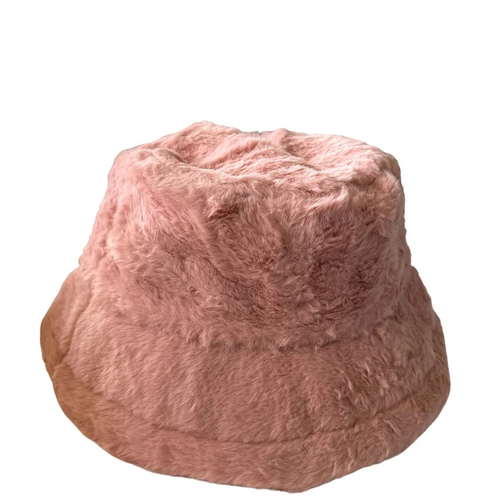 Light Pink Fuzzy Bucket Hat Brand New
